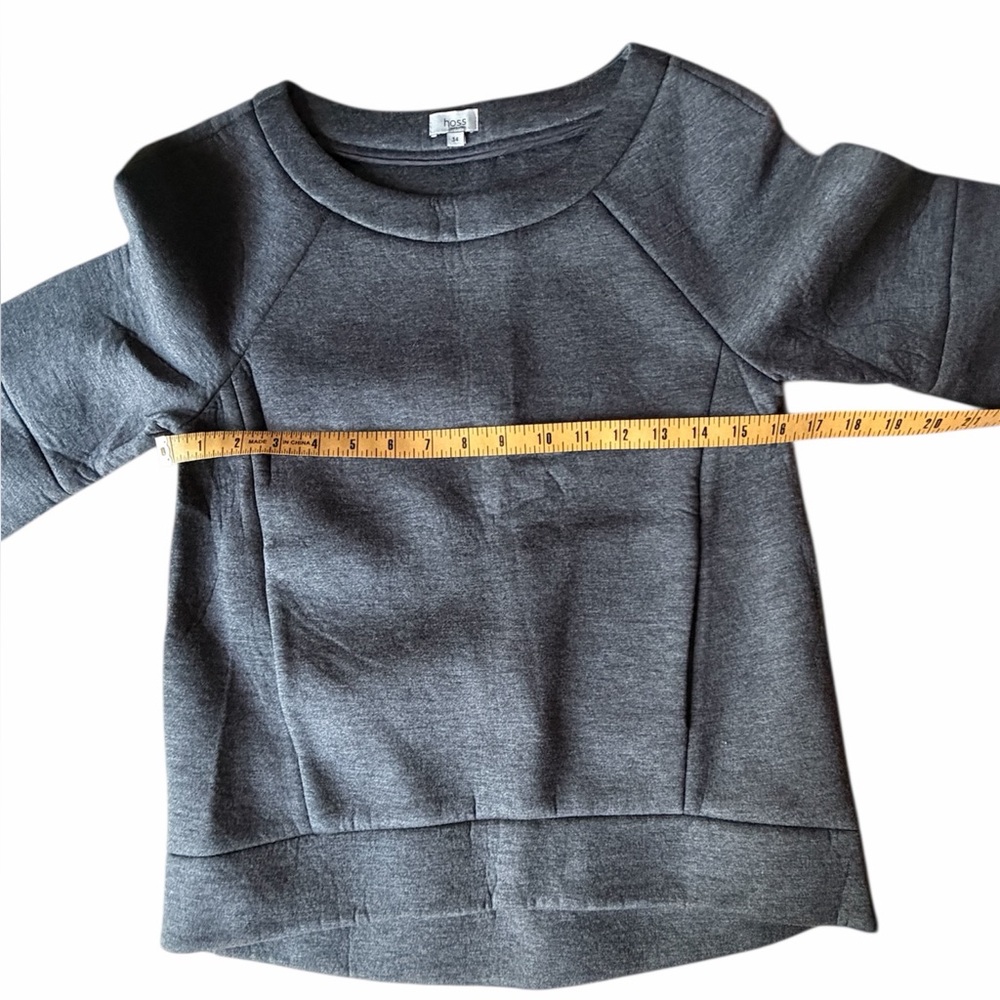 Hoss Intropia Thick Gray Sweatshirt, 34 = US size 2 / XS - Picture 8 of 9
